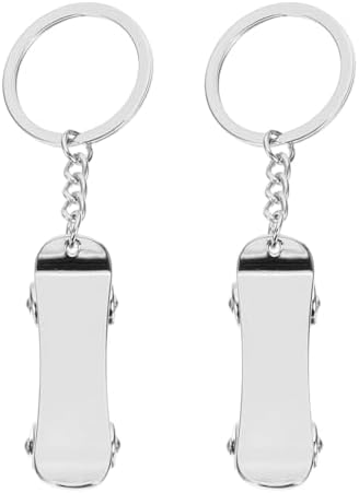 PATIKIL Mini Skateboard Keychain for Men