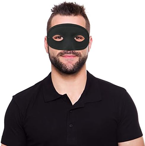 Skeleteen Black Superhero Eye Mask for Costume Parties
