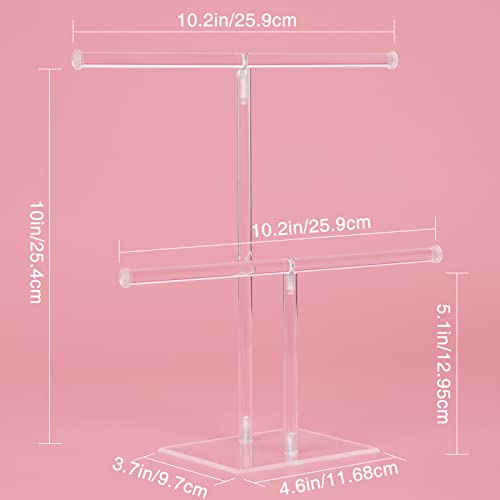 Suneerplay 2-Tier Jewelry Display Stand for Necklaces and Bracelets