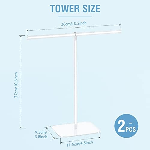 Clear Acrylic Jewelry Stand 2 Tower Display Organizer
