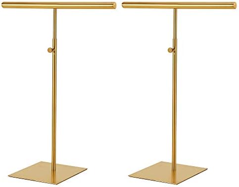 Stainless Steel Jewelry Tower Stand 2Pcs Adjustable Height for Necklaces and Bracelets