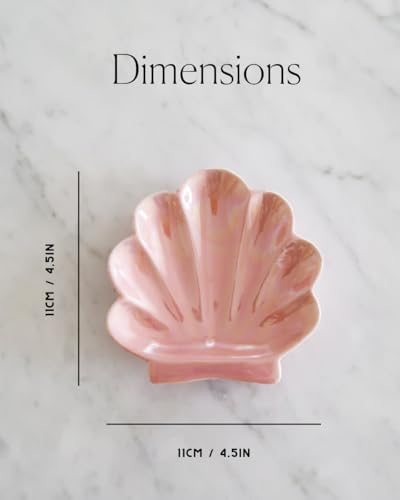 Pink Shell Trinket Dish for Clean Girl Aesthetic Decor