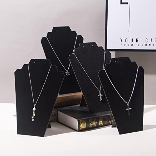 Coward 4Pcs Black Velvet Jewelry Display Stand
