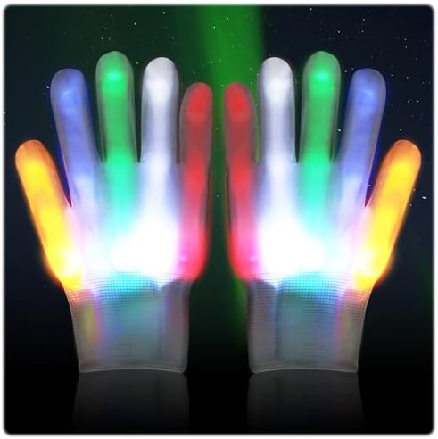 Rainbow LED Gloves for Kids Cool Toy Party Gift