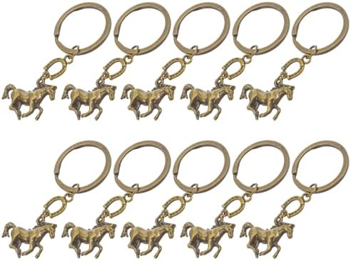LOGOFUN 20pcs Horse Keychain with Horseshoe Design 1
