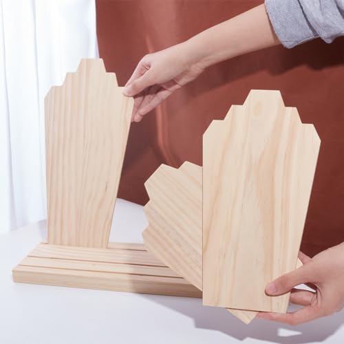 PH PandaHall 3-Row Wood Necklace Display Stand