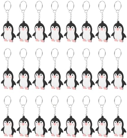 LUOZZY 40pcs Penguin Keychains Winter Party Favors for Kids and Adults