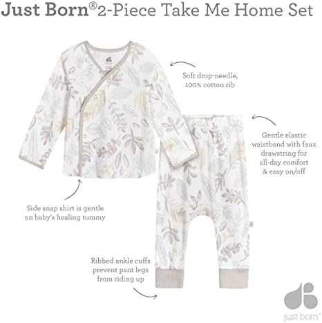 Just Born Baby Boys Take Me Home Romper Set