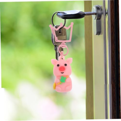 IMIKEYA 20pcs Cute Pig Keychain Four Leaf Lucky Pendant Set with Organza Bag