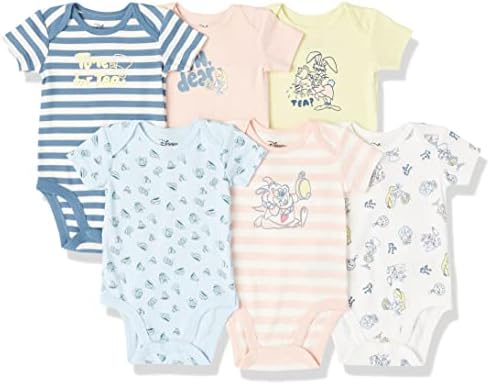Amazon Essentials Baby Girls Short Sleeve Bodysuits Pack of 6