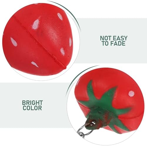 LOGOFUN 24PCS Realistic Watermelon Strawberry Keychain Set