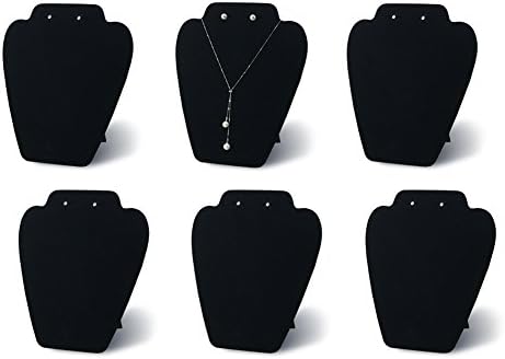 6 Piece Black Velvet Necklace Display Stand