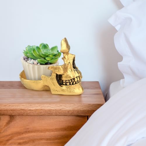Mrlikale Skull Eyeglass Stand Holder Gold