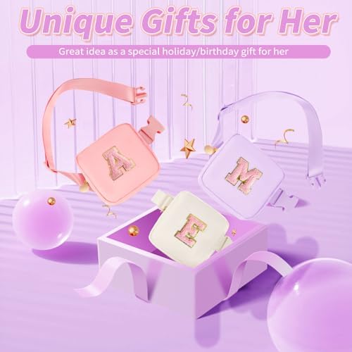 Uygafly Cute Initials Fanny Pack for Kids 4-8