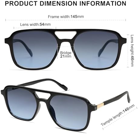 SOJOS Retro Aviator Sunglasses for Women Men 1