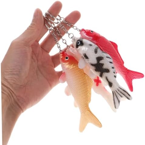 8Pcs Adorable Koi Fish Keychains for School Bags and Backpacks