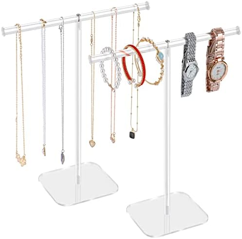 Clear Acrylic Jewelry Stand 2 Tower Display Organizer
