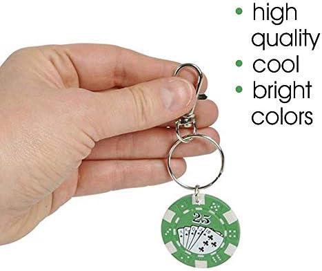 ArtCreativity Poker Chip Keychains for Kids Pack of 12