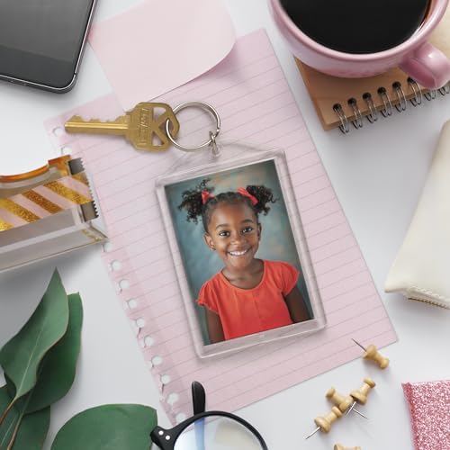 Acrylic Snap-in Photo Keychains with Two Inserts