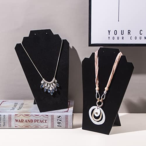 Coward 4Pcs Black Velvet Jewelry Display Stand