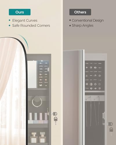 SONGMICS Jewelry Organizer Cabinet with LED Mirror