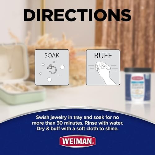 Weiman Fine Jewelry Cleaner Liquid with Brush 6 Oz 1