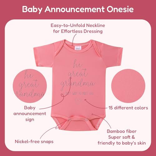 Pregnancy Announcement Bodysuit for Grandparents