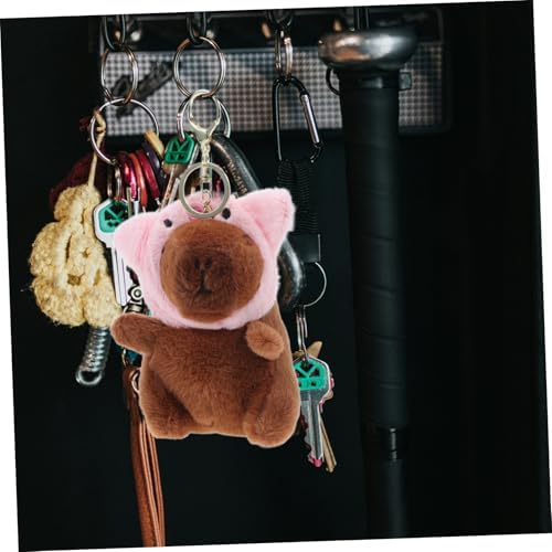 Cute Capybara Keychain Plush Animal Keyring for Women and Kids