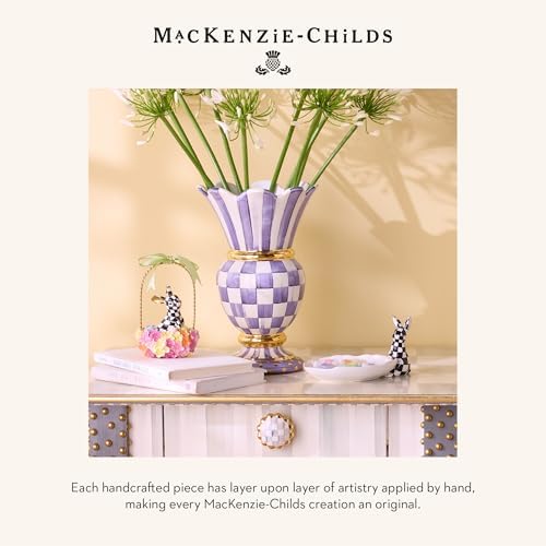 Mackenzie-Childs Ceramic Tray with White Rabbit Design