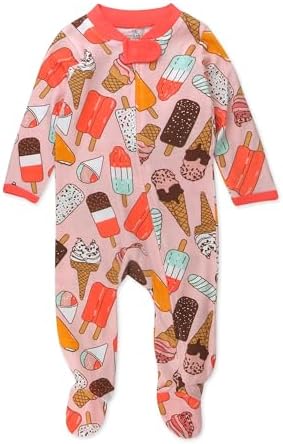 HonestBaby Organic Cotton Sleep Play Pajama Sleeper for Baby Girls