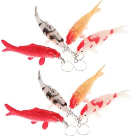 8Pcs Adorable Koi Fish Keychains for School Bags and Backpacks