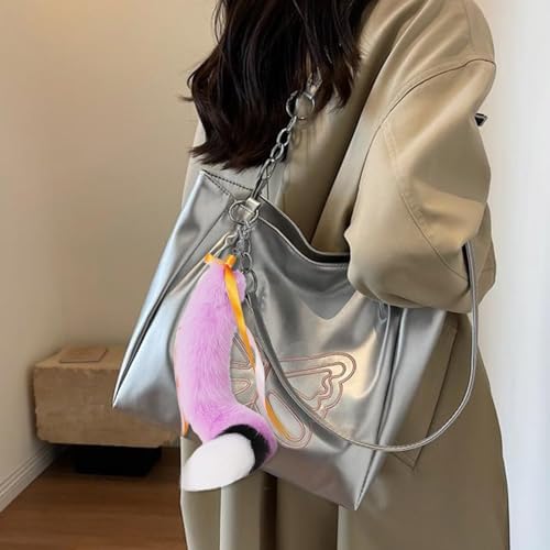Ribbon Plush Tail Keychain Pendant For Men And Women