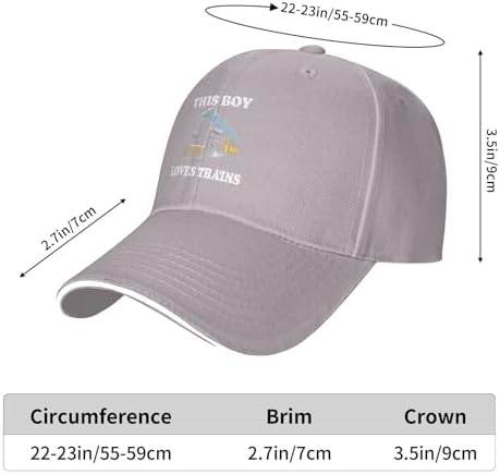 This Boy Loves Train Station Baseball Cap Adjustable Trucker Cap