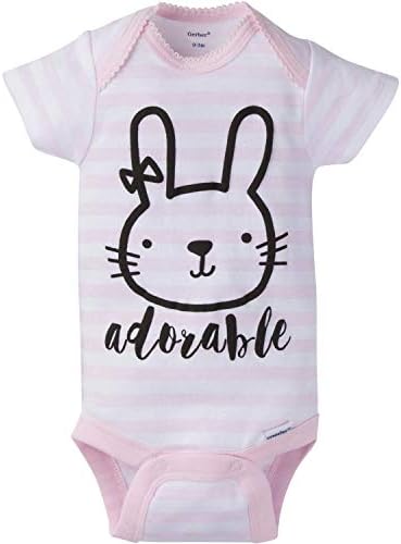 Gerber Baby Girls 8-Pack Short Sleeve Onesies Bodysuits