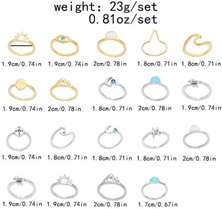 FUTIMELY Boho Retro Stackable Rings Set for Women