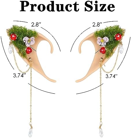 FRESHME Forest Mushroom Elf Ears Cosplay Accessory