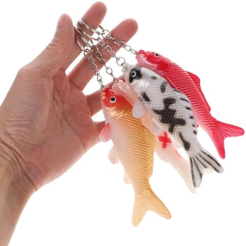 LUOZZY 8Pcs Summer Party Koi Fish Keychain Set