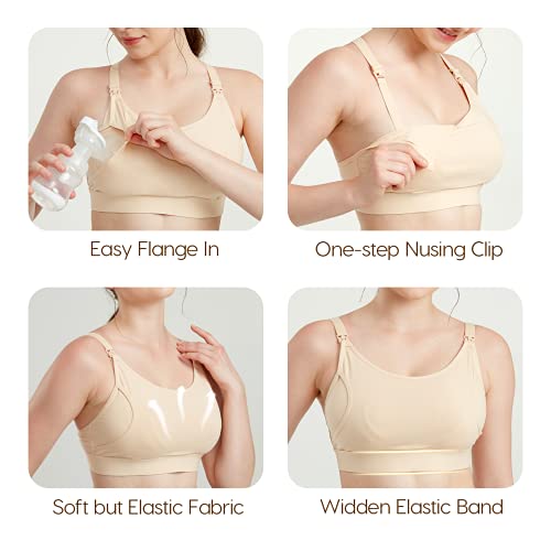 Lupantte Hands Free Pumping Bra 2 Pack for Women