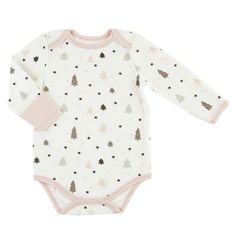 Stephan Baby Snap Suit Blush Trees 6-12M