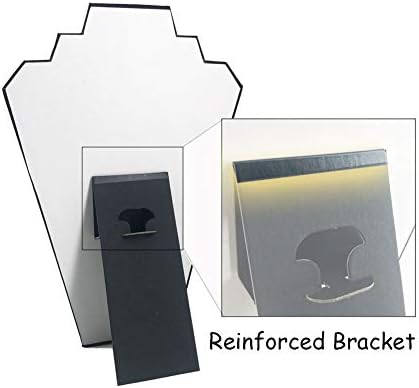6pcs Pack Black Velvet Jewelry Display Stand with Reinforced Bracket