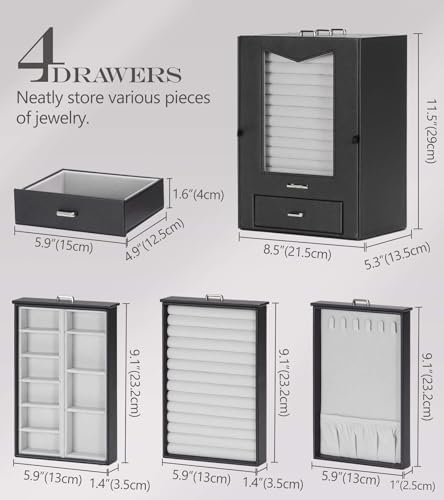 Homde Jewelry Organizer with Transparent Window