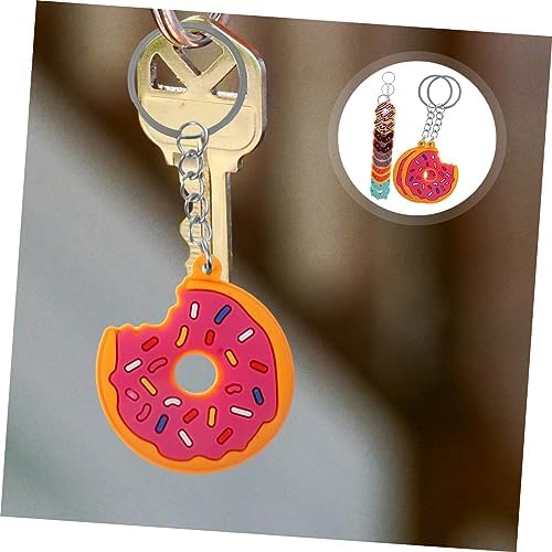 BESPORTBLE 12Pcs Cute Donut Design Keychain