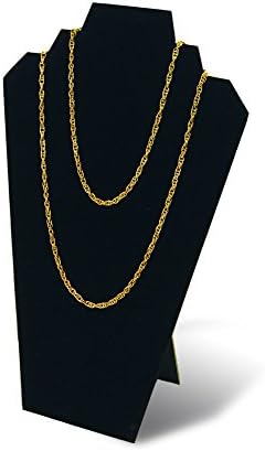 6pcs Pack Black Velvet Jewelry Display Stand with Reinforced Bracket