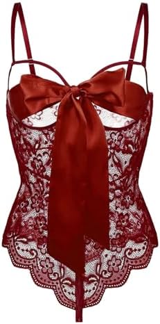 Womens Sexy Babydoll Lace Chemise Set