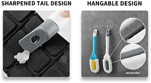 Andiker Professional Cleaning Shoe Brush with Long Handle and Hangable Design