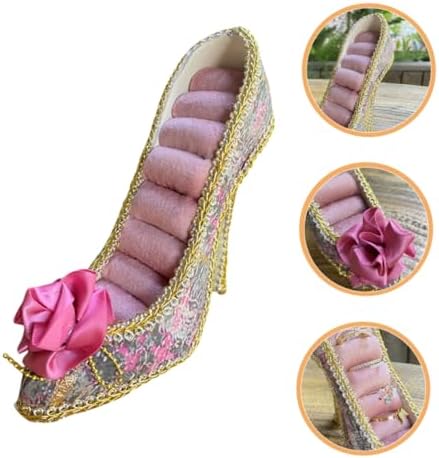 FOMIYES High Heel Jewelry Display Stand Velvet Organizer