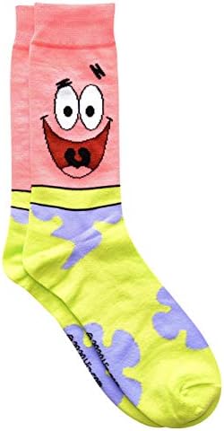 Hyp Spongebob Squarepants and Patrick Mens Crew Socks 2 Pair Pack