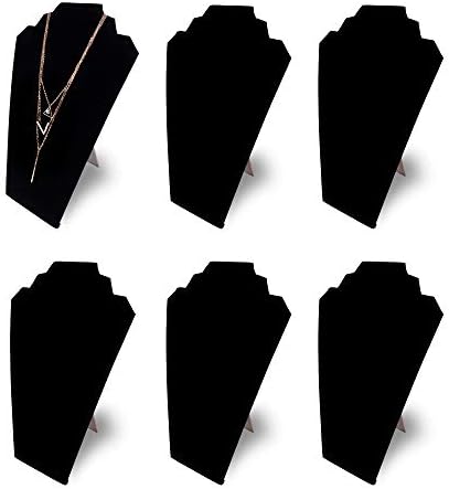 Super Z Outlet 125 Inch Black Velvet Jewelry Tower Stand 6 Pieces