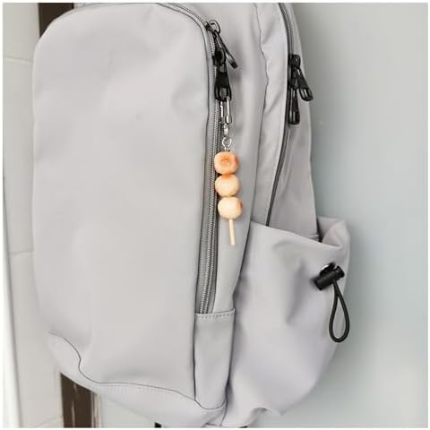 AVLUZ Fish Ball Skewers Keychain Funny Birthday Gift Key Ring