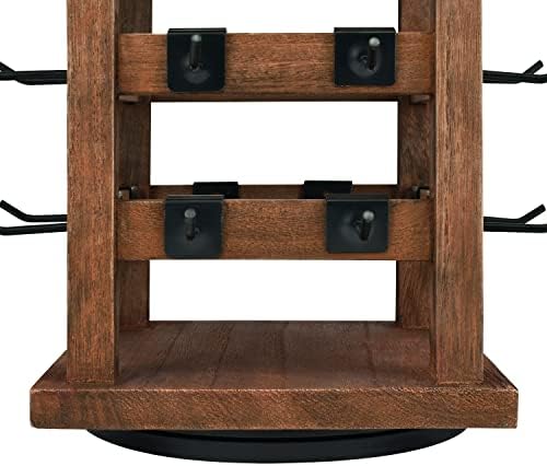 Ikee Design 5 Tiers Rotating Jewelry Display Tower with 42 Hooks